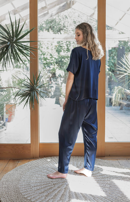 Image Title Silk Crepe De Chine Lazy Days Silk Tee